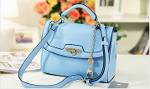 กระเป๋า axixi สีฟ้า หนัง PU สีสดใสสะอาดตา น่ารักมากค่ะ รหัส ax4092